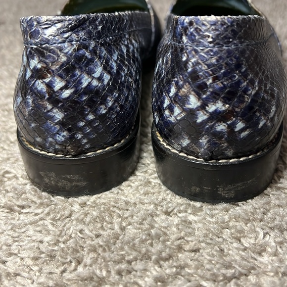 Women’s Donald J Pliner‎ brown leather loafers Snakeskin 5.5 51/2 Flats Comfy - Picture 4 of 16